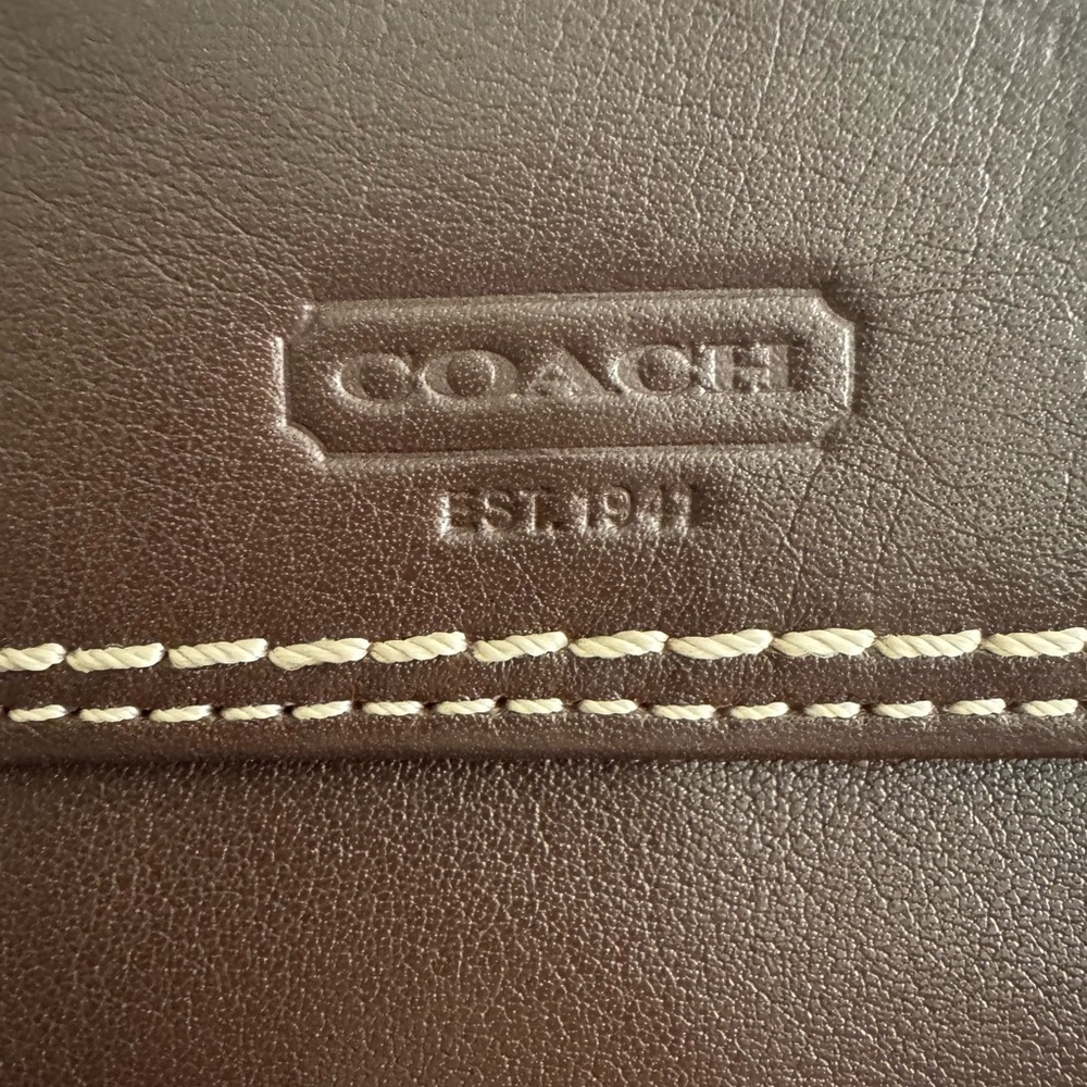 Vintage Coach Mahogany Turnlock Checkbook Cover and Wallet - Picture 5 of 12